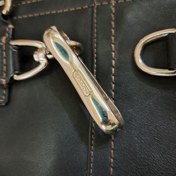 Coach Legacy Hampton Black Leather Satchel - Picture 10 of 12